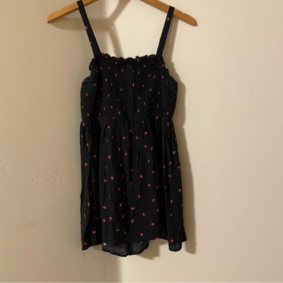 Torrid Strawberry Print Babydoll Challis Smocked Cami Tank 12 - Picture 5 of 5